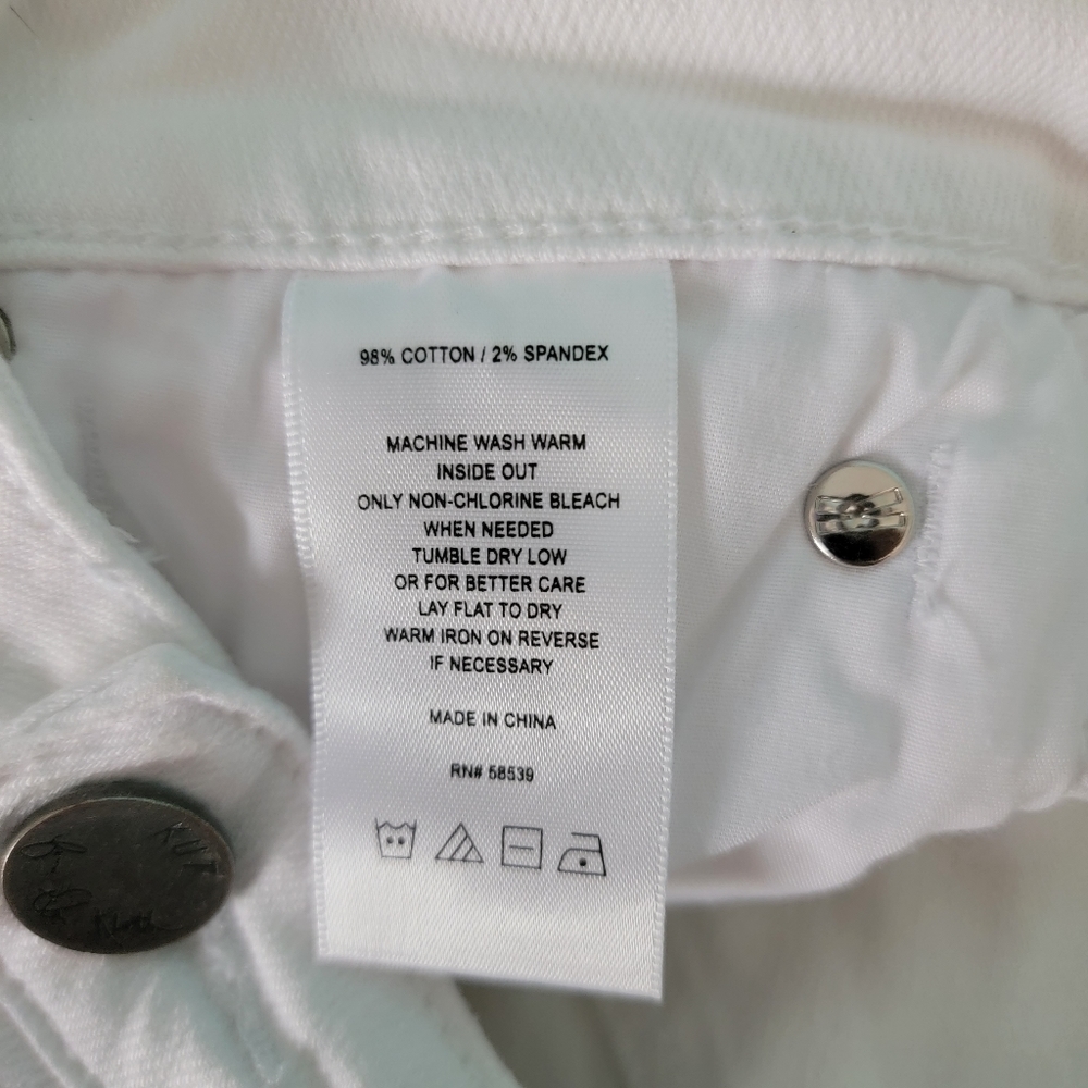 Kut from the Kloth White Denim Jean Shorts - Picture 9 of 10